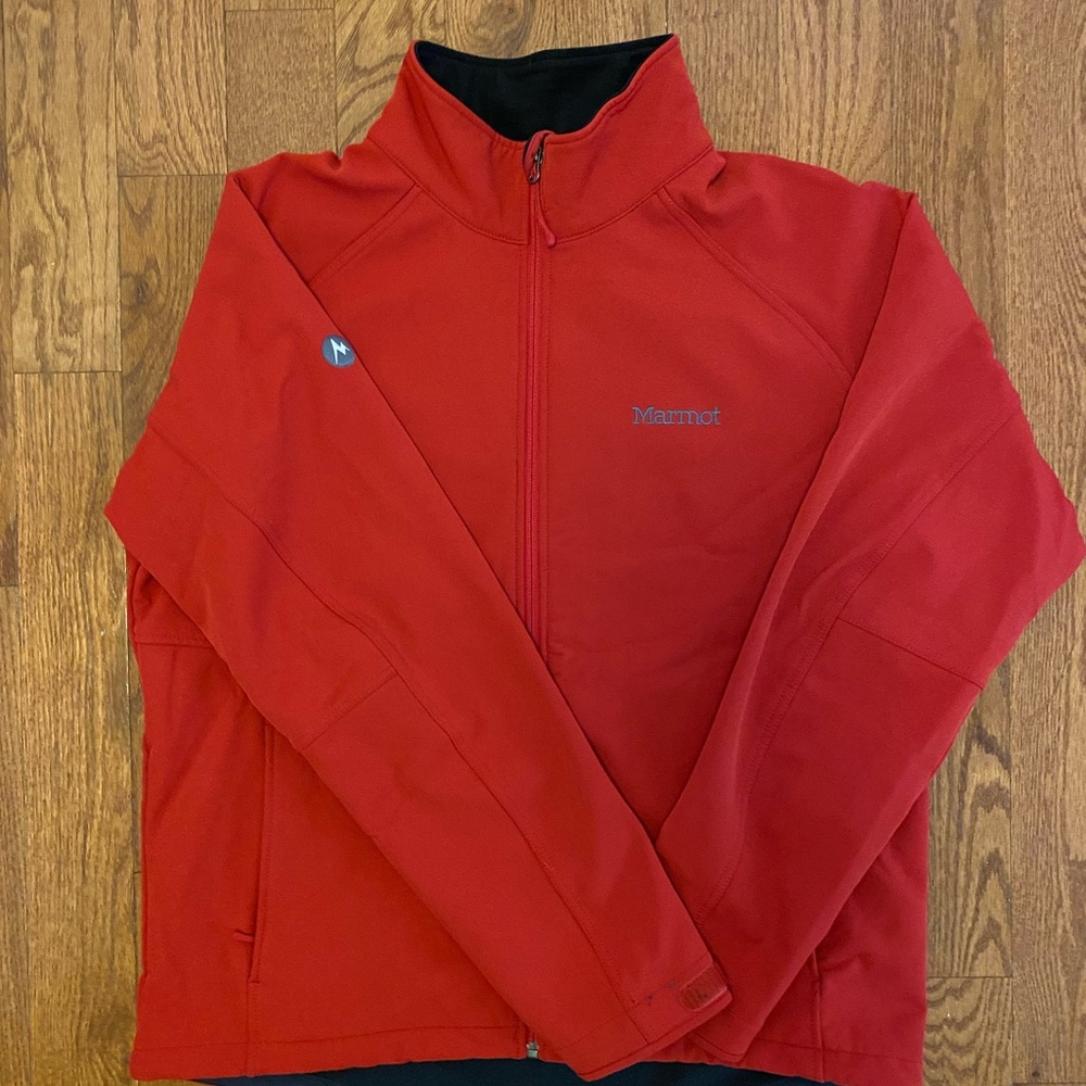 Men's Marmot Fleece-Lined Jacket - Red